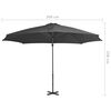 vidaXL Garden Parasol with Portable Base Anthracite