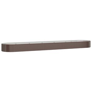 vidaXL Garden Raised Bed Galvanised Steel 507x100x36 cm Brown