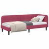 vidaXL Corner Bed Frame with Headboard Wine Red 80 x 200 cm Velvet