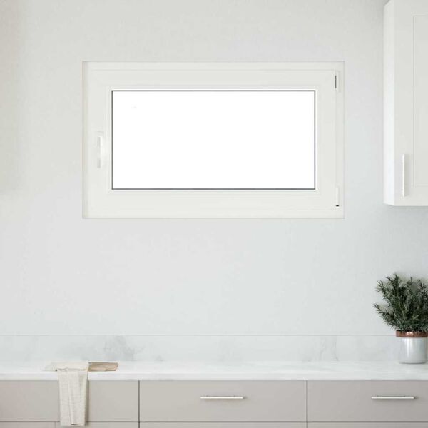 vidaXL Basement Window "RISOR" 100x50 cm Tilt&Turn DIN Right White