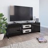 vidaXL TV Cabinet High Gloss Black 120x30x37.5 cm Engineered Wood