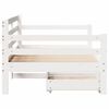 vidaXL Daybed with Drawers without Mattress White 90x200 cm Solid Wood