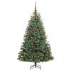 vidaXL Artificial Hinged Christmas Tree Green 150 cm PVC and Metal