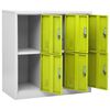 vidaXL Locker Cabinets 5 pcs Light Grey and Green 90x45x92.5 cm Steel