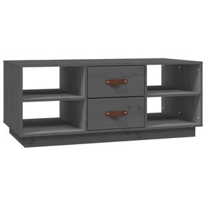 vidaXL Coffee Table Grey 100x50x41 cm Solid Wood Pine