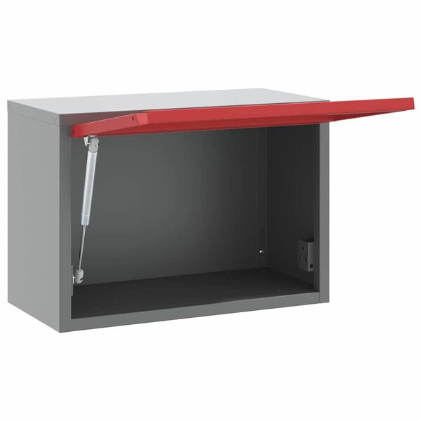 vidaXL Tool Cabinet Red and grey 50 x 25 x 35 cm Powder-coated steel