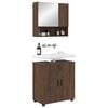 vidaXL Bathroom Furniture Set 2 pcs Brown Oak Engineered wood & Metal