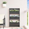 vidaXL Wall Planter 3-Tier 60x18.5x110 cm Grey Solid Wood Pine