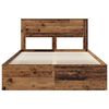 vidaXL Bed Frame with Headboard Old Wood 160 x 200 cm Solid Pine Wood