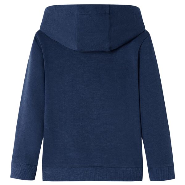 Kids' Hooded Sweatshirt Navy Melange and Orange 92