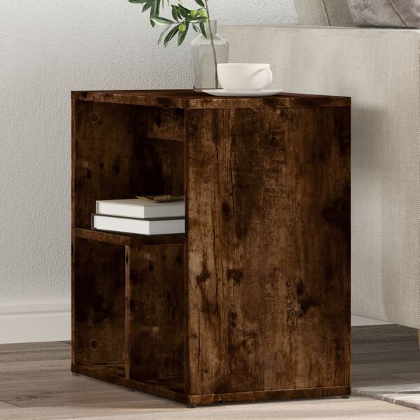vidaXL Side Table Smoked Oak 50x30x50 cm Engineered Wood