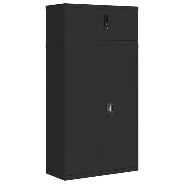 vidaXL File Cabinet Black 90x40x180 cm Steel
