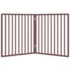 vidaXL Dog Gate Foldable 2 Panels Brown 160 cm Poplar Wood