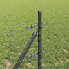 vidaXL Fence Post Grey 25 x 0.4 m (50 mm mesh) Steel and PVC