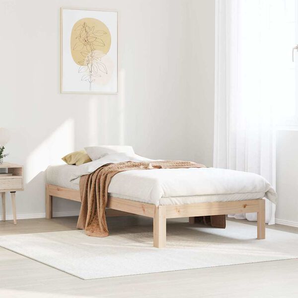 vidaXL Bed Frame without Mattress 80x200 cm Solid Wood Pine