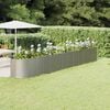 vidaXL Garden Raised Bed Powder-coated Steel 512x80x68 cm Silver