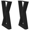 vidaXL Coffee Table Legs 2 pcs Black 28x(42-43.3) cm Steel