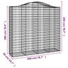 vidaXL Arched Gabion Baskets 25 pcs 200x50x180/200 cm Galvanised Iron