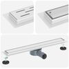 vidaXL Shower Drain 2-in-1 with 360&deg; Siphon Silver 60 cm