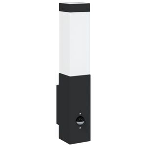 vidaXL Outdoor Wall Light Black 10.5 x 6 x 35 cm Stainless steel