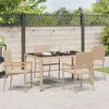 vidaXL Garden Dining Set 5 pcs Beige Poly Rattan