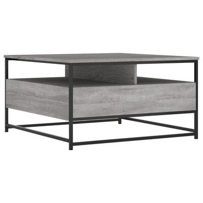vidaXL Coffee Table Grey Sonoma 80x80x45 cm Engineered Wood