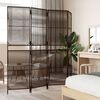 vidaXL Room Divider 4 Panels Brown Poly Rattan