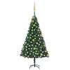 vidaXL Artificial Pre-lit Christmas Tree with Ball Set Green 120 cm PVC