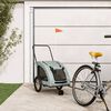 vidaXL Pet Bike Trailer Grey Oxford Fabric and Iron