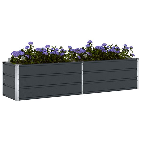 vidaXL Planter Anthracite 195 x 50 x 45 cm Galvanised Steel