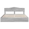 vidaXL Storage Bed Grey Sonoma 180 x 200 cm Engineered Wood