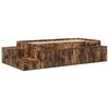 vidaXL Storage Bed Frame with Shelf Smoked Oak 90 cm Engineered Wood