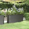 vidaXL Garden Raised Bed Galvanised Steel 152x40x68 cm Anthracite