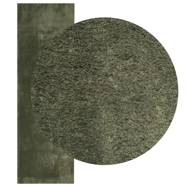 vidaXL Rug HUARTE Short Pile Soft and Washable Forest Green 80x250 cm