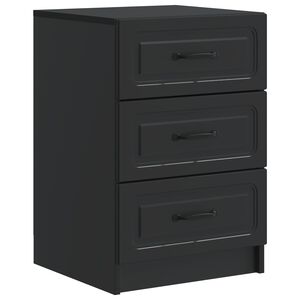 vidaXL Bedside Cabinet Black 43 x 41 x 63.5 cm Engineered Wood