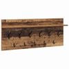 vidaXL Wall-Mounted Coat Rack with Shelf Old Wood 100 x 40 x 12 cm
