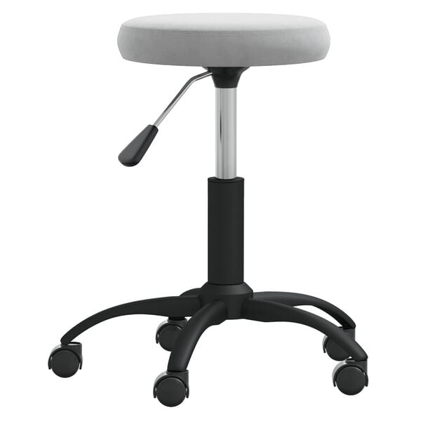 vidaXL Office Swivel Chair Light Grey Velvet