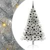 vidaXL Artificial Pre-lit Christmas Tree Silver 180 cm PET