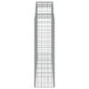 vidaXL Arched Gabion Baskets 25 pcs 200x50x140/160 cm Galvanised Iron