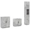 vidaXL 3 Piece Bathroom Cabinet Set HOORN Concrete Grey