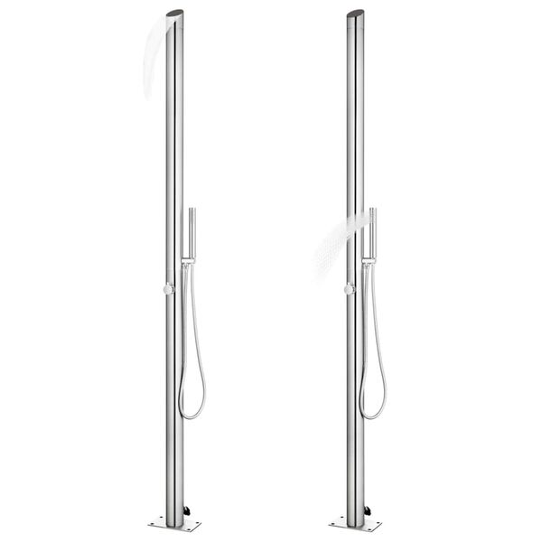 vidaXL Garden Shower 220 cm Stainless Steel