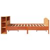 vidaXL Bookcase Bed without Mattress Wax Brown 120x190cm Solid Wood Pine