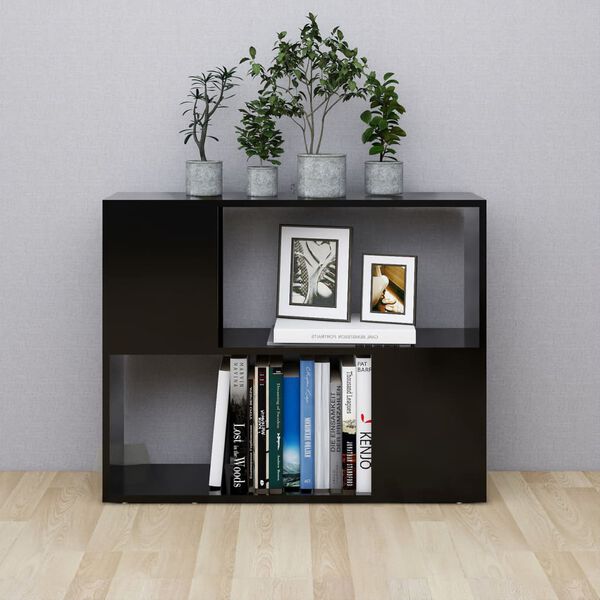 vidaXL TV Cabinet Black 80x24x63 cm Engineered Wood