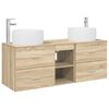 vidaXL Bathroom Furniture Set 3 pcs Sonoma Oak 49.5 x 44.5 x 66 cm