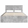 vidaXL Bed Frame Concrete Grey 140 x 200 cm Engineered Wood