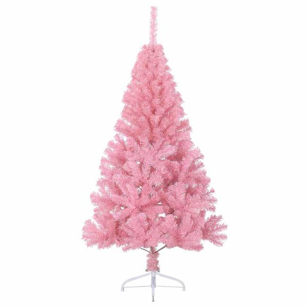 vidaXL Artificial Pre-lit Christmas Tree with 150 LEDs Pink 150 cm PVC