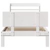 vidaXL Bed Frame with Headboard without Mattress White 100x200 cm