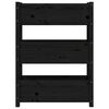 vidaXL Planter Black 77x25x104.5 cm Solid Wood Pine