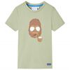 Kids' T-shirt with Short Sleeves Light Khaki 128