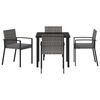 vidaXL Garden Dining Set 5 pcs Grey Powder-Coated Steel